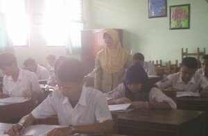 keseriusan siswa SMP 18 menghadapi US 7-14 april